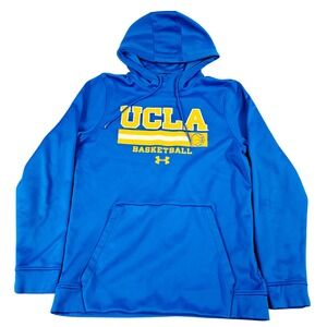 UCLA Bruins Basketball Hoodie Small‎ Pullover Blue Under Armour COLDGEAR NCAA